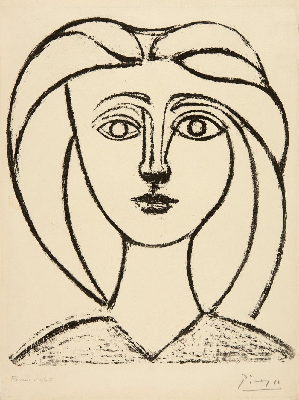, Пикассо «голова девушки» 1896