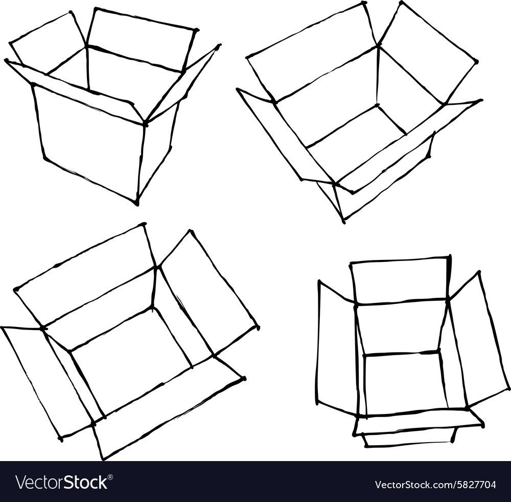 Квадратная коробка рисунок