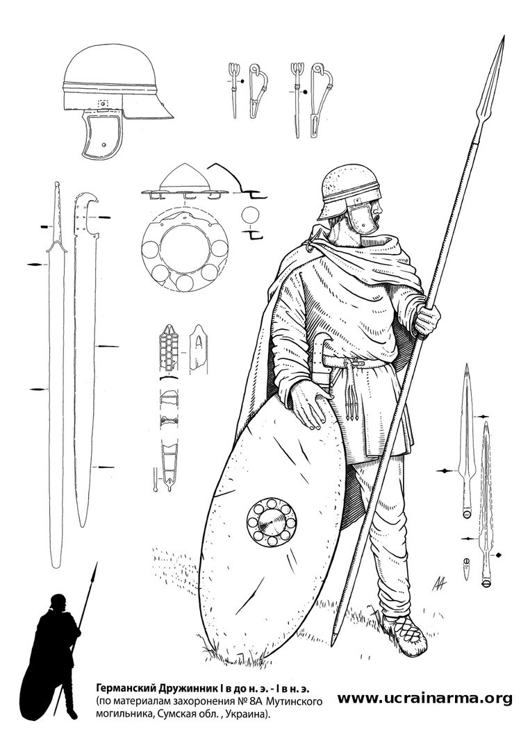 Древнерусский воин рисунок