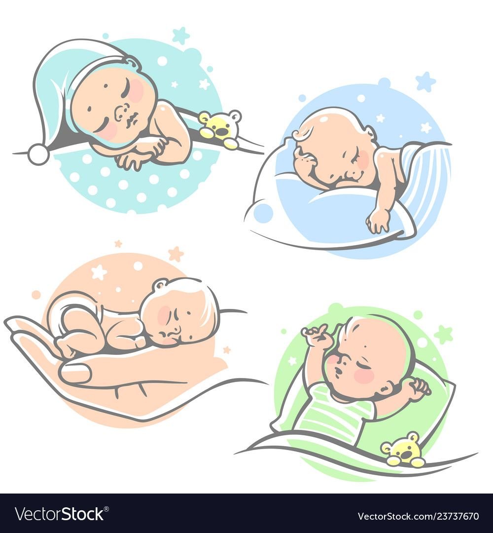 Новорожденный ребенок вектор