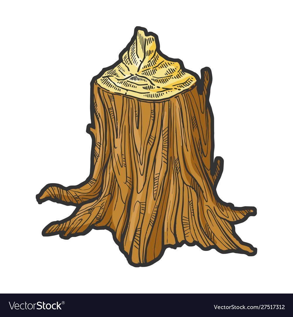 Логотип дерево и пенек