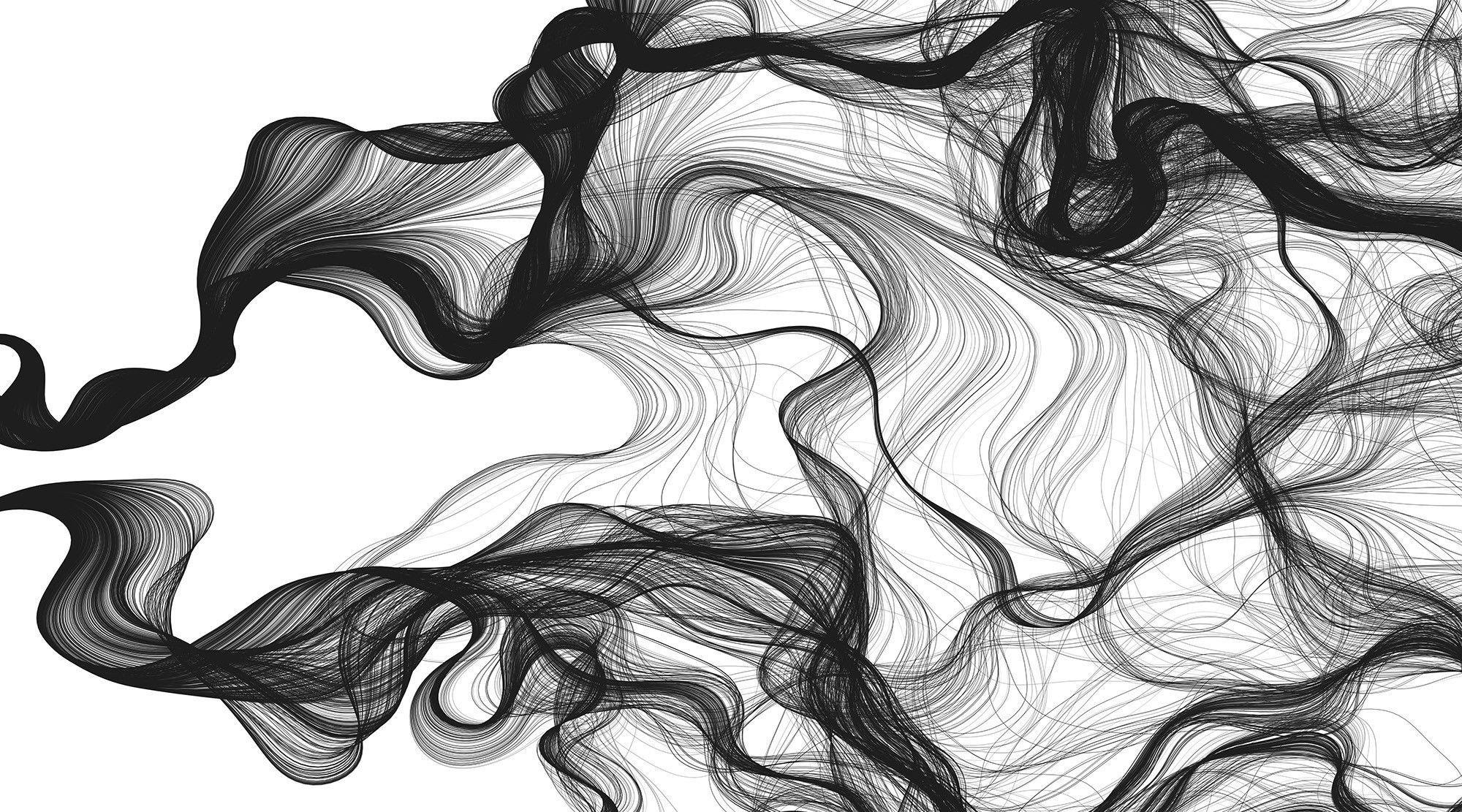 Текст черные волны. Волосы абстракция. Абстракция в черно-белом цвете. Абстрактные линии на белом фоне. Черно белые разводы.