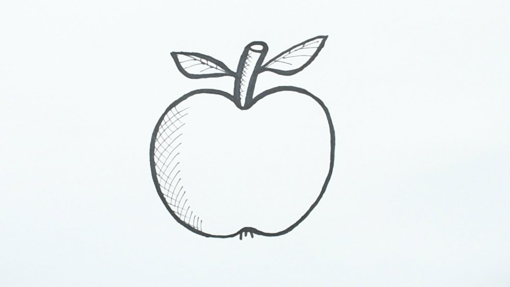 Долька яблока раскраска