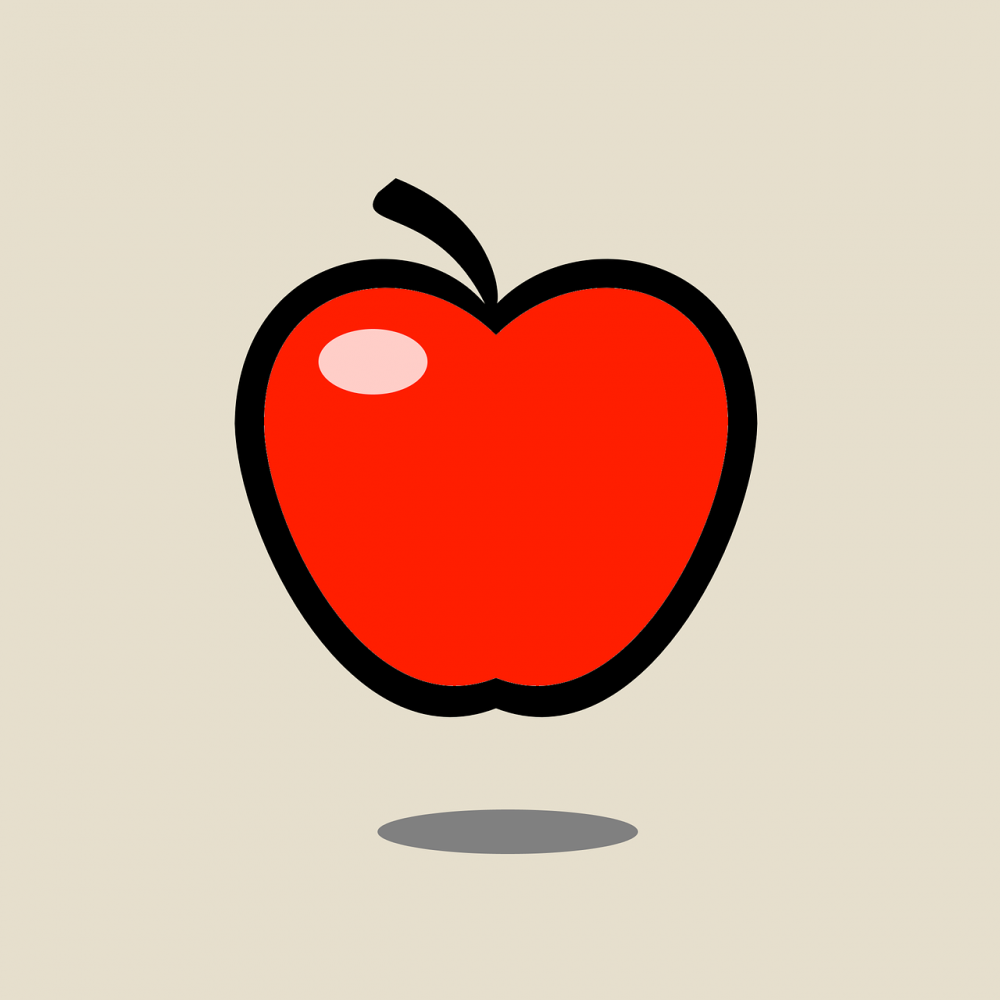 Яблоко раскраска для детей 4-5 лет
