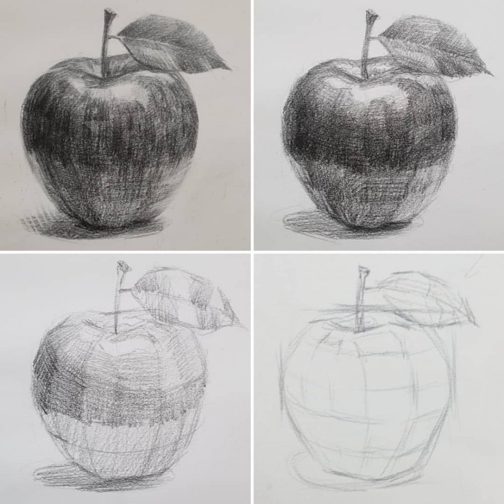 Яблоко ручкой