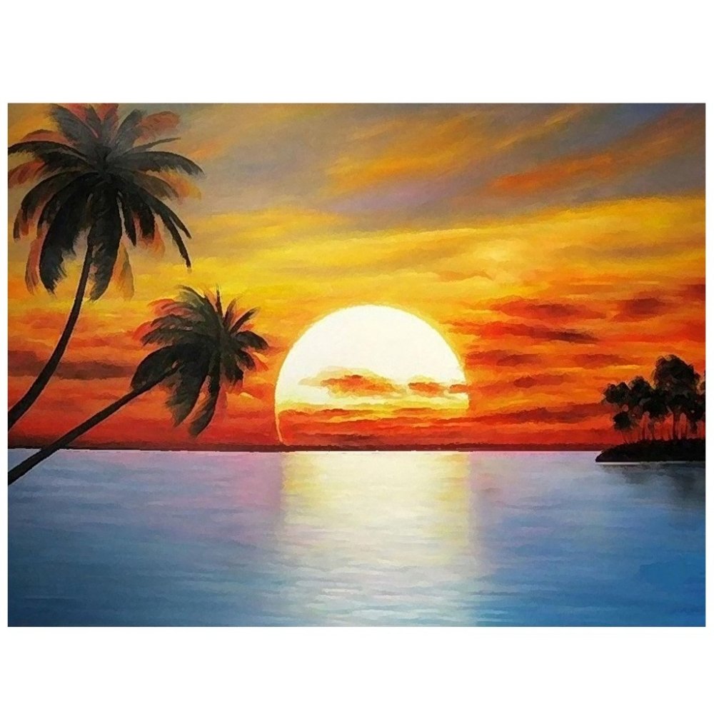 Закат на Гавайях рисунок
