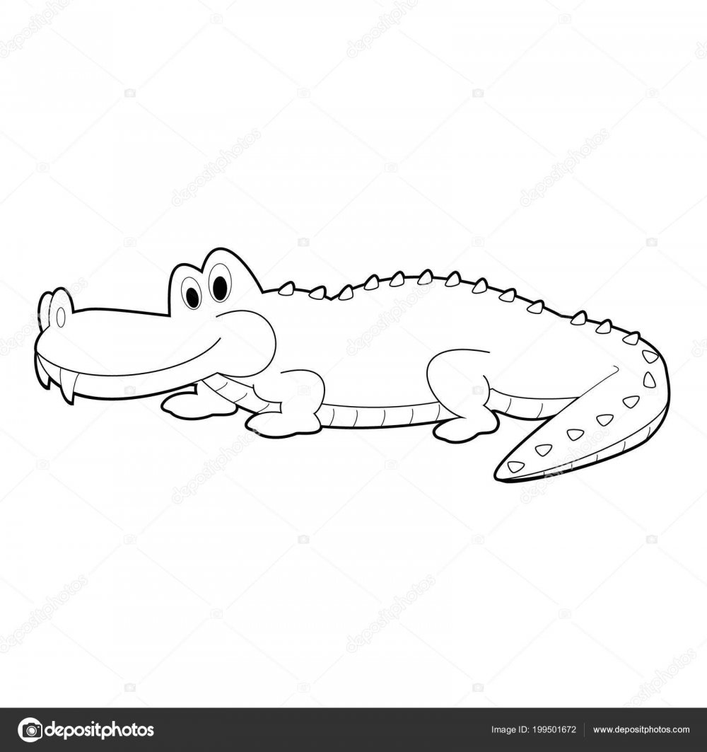 Крокодил схематично
