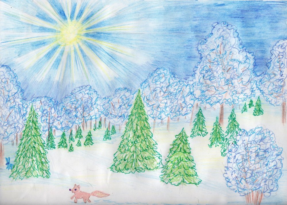 Рисунок зима 8 класс