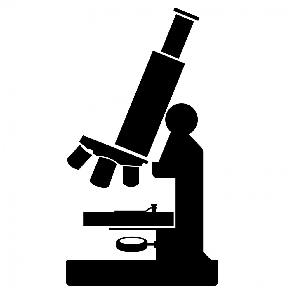 Микроскоп логотип вектор