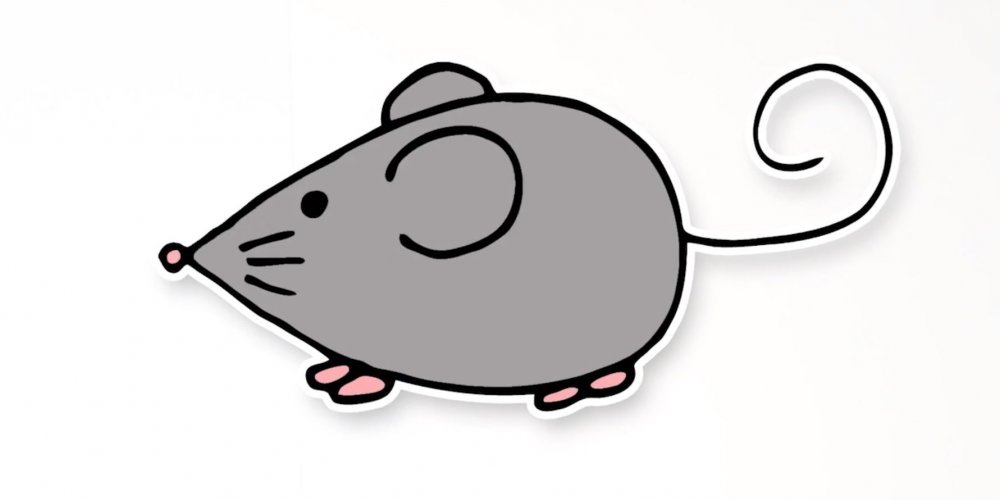 Раскраска мышонок