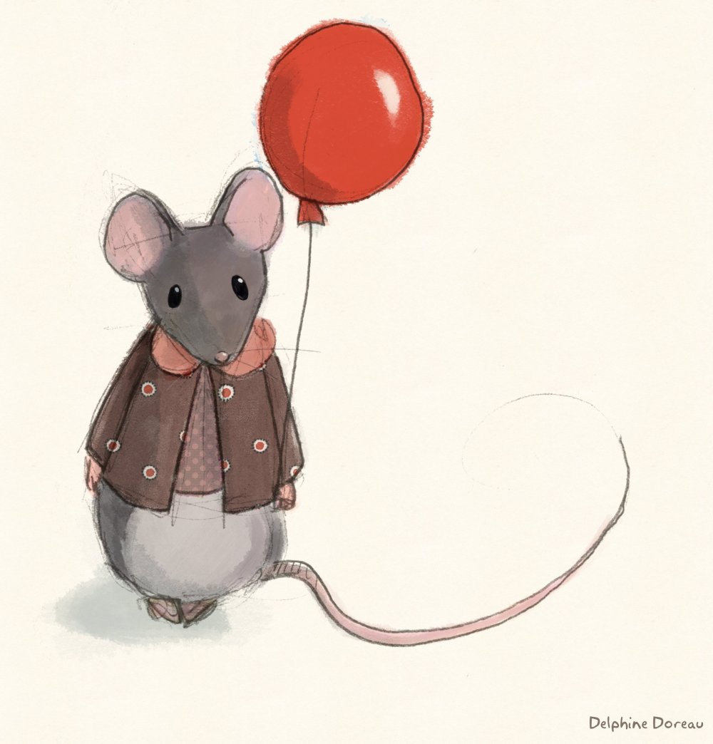Смешной рисунок карандашом мышь