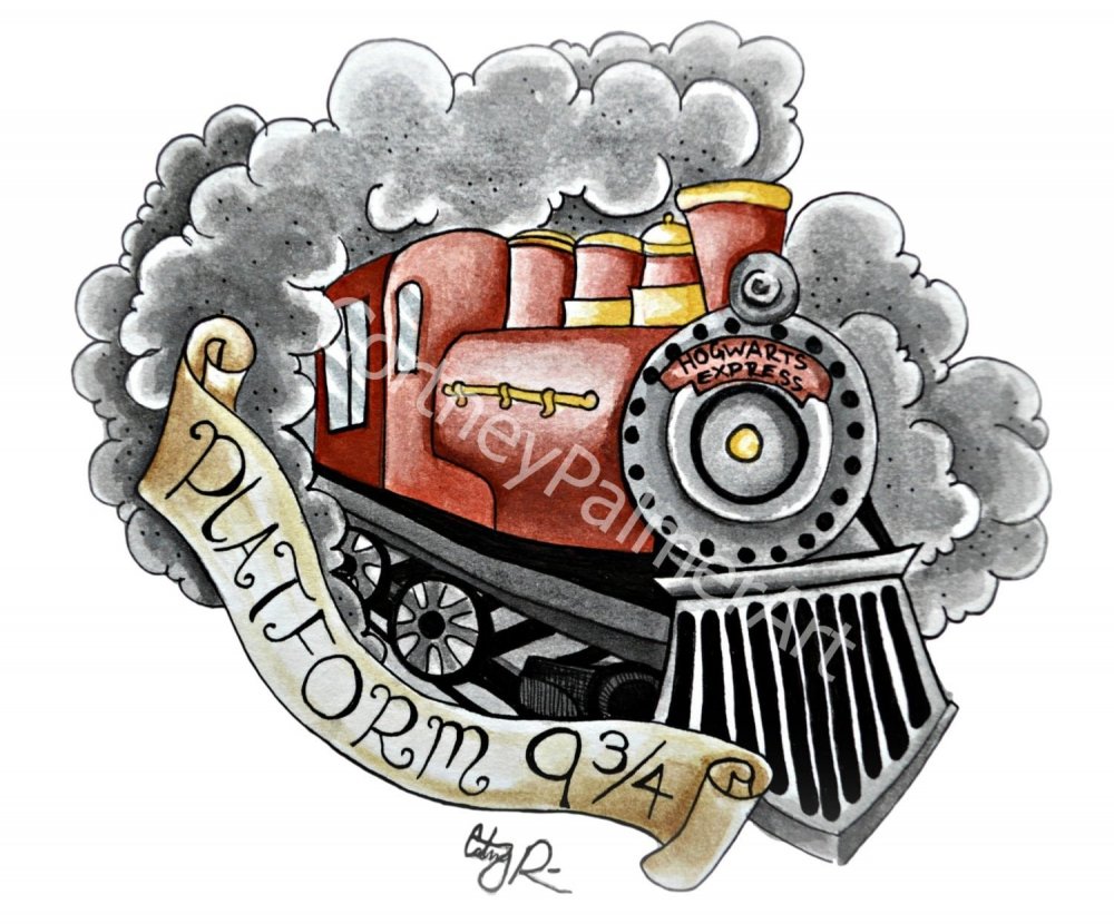 Поезд из Гарри Поттера рисунок