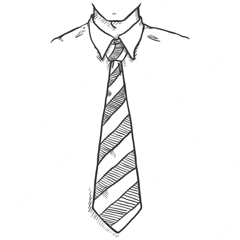 Воротник с галстуком референс