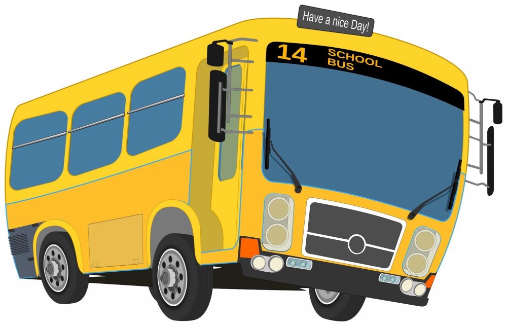 Школьный автобус на прозрачном фоне
