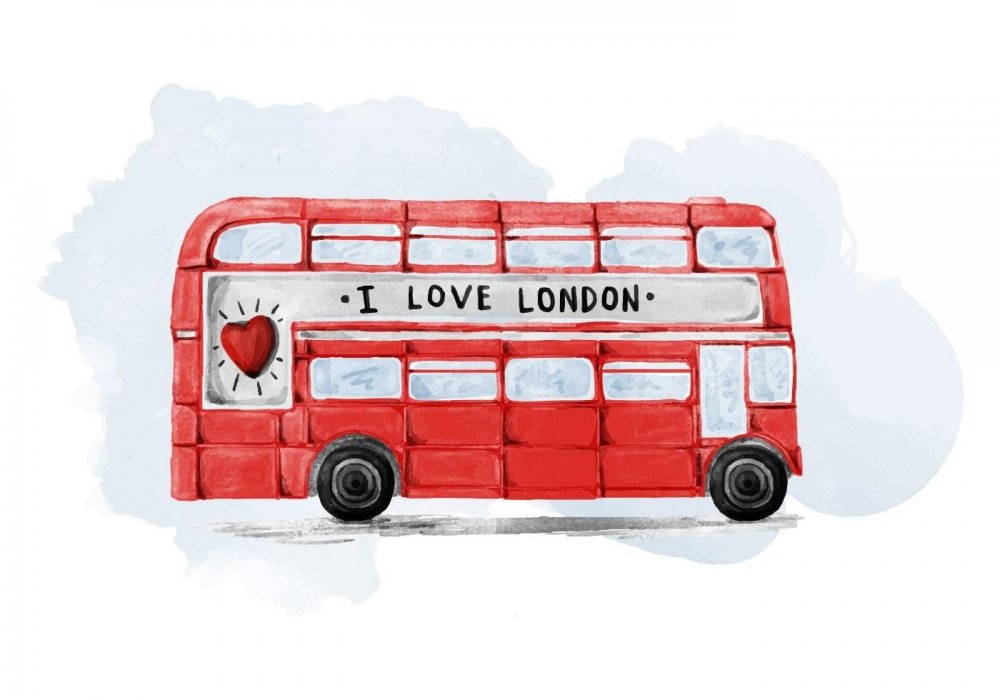 Красный автобус Лондон вектор
