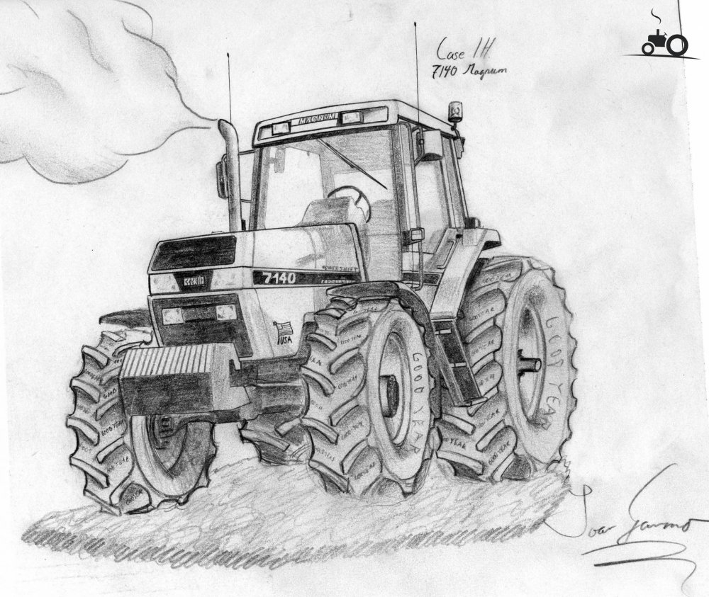 Трактор рисунок