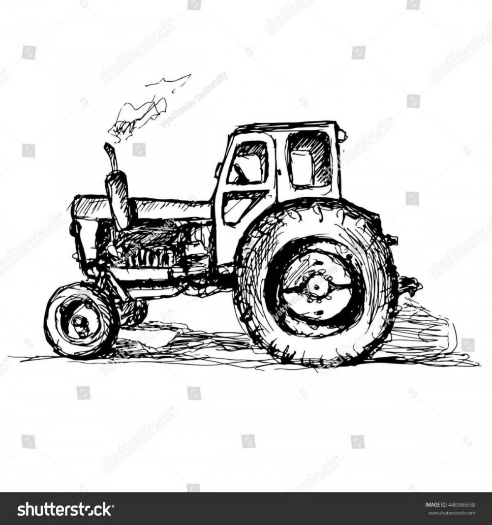 Схематичное изображение трактора