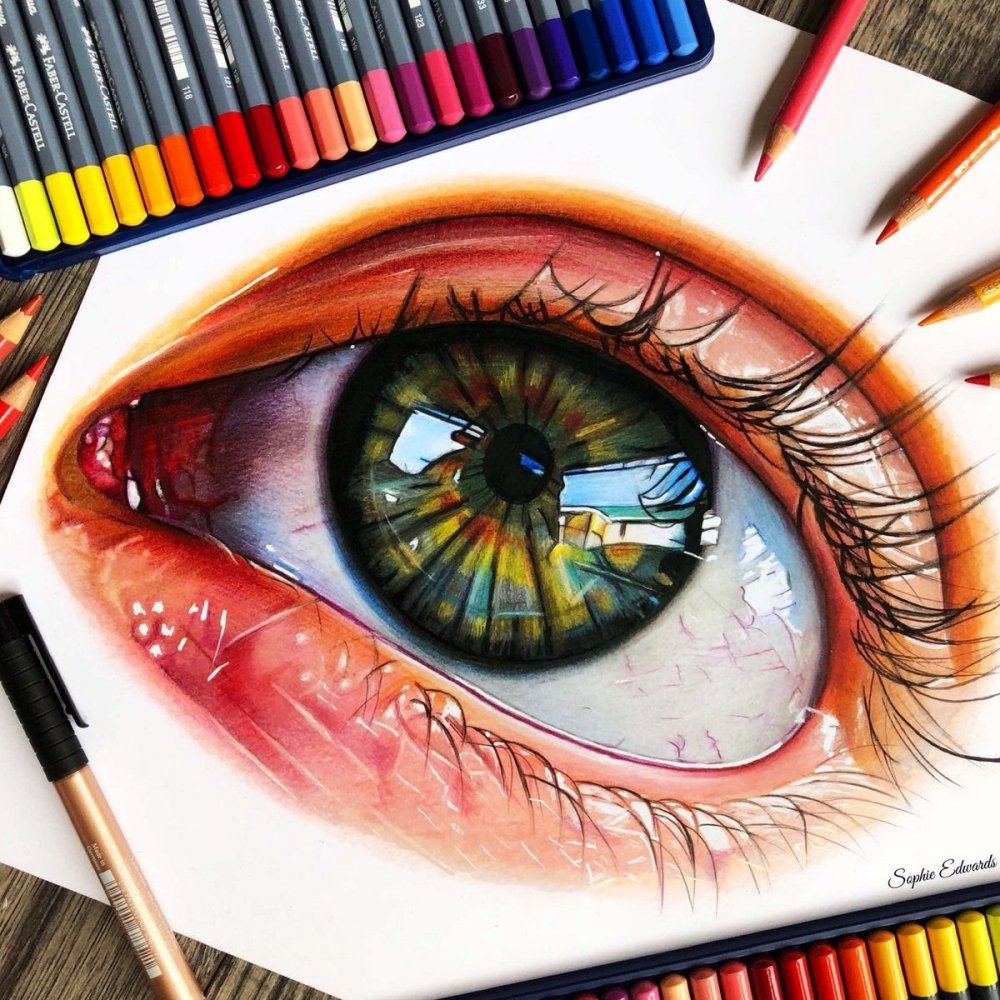 Красивые картины цветными карандашами