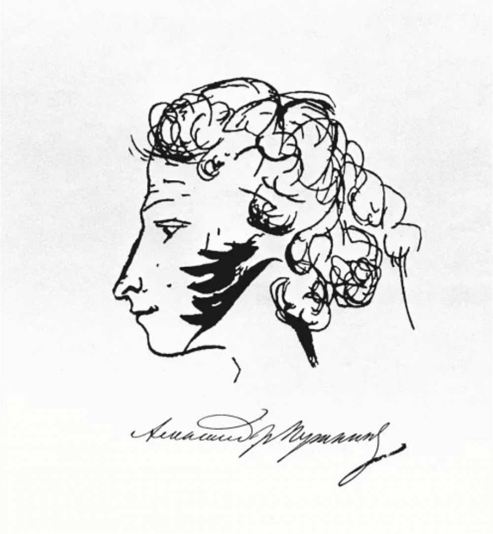 Анна Керн рисунок Пушкина
