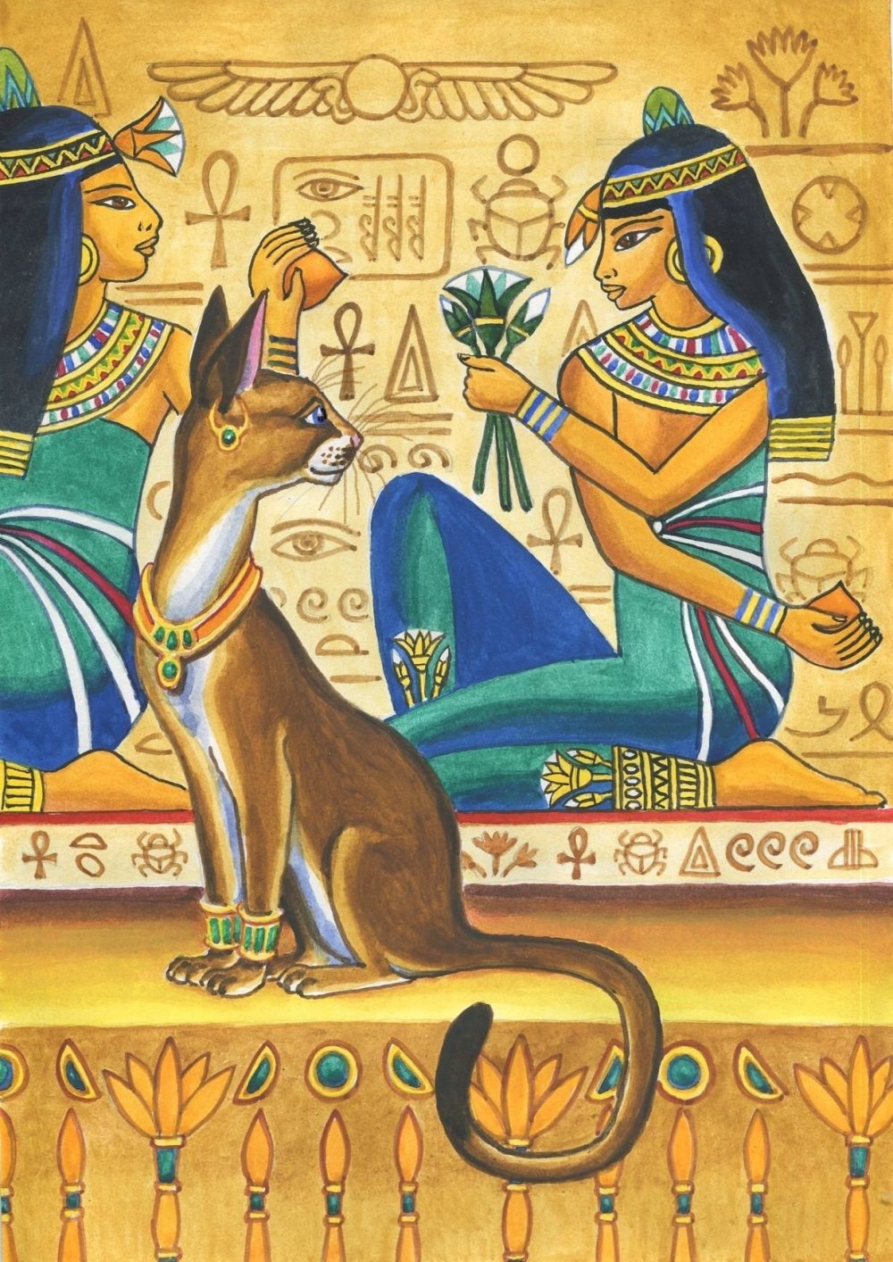 Бог Анубис в древнем Египте раскраска