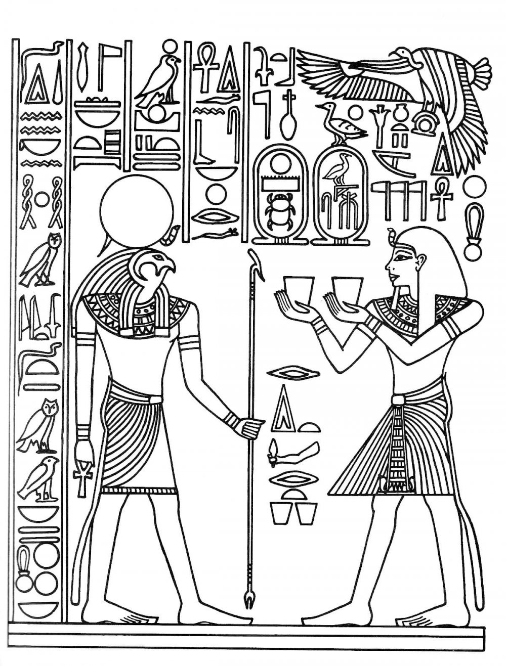 Орнамент в древнем Египте у фараона в