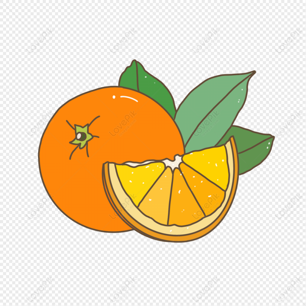 Апельсин с усами мультяшный