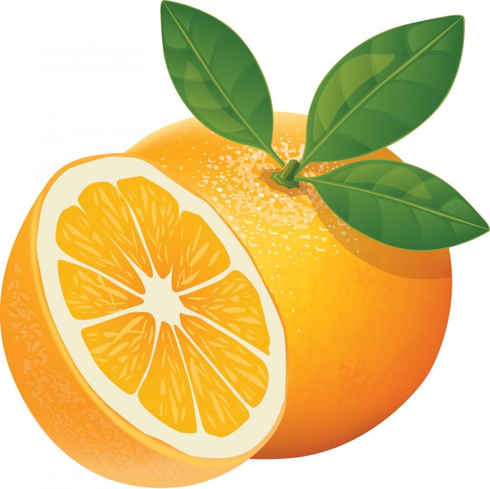 Нарисовать дольку апельсина