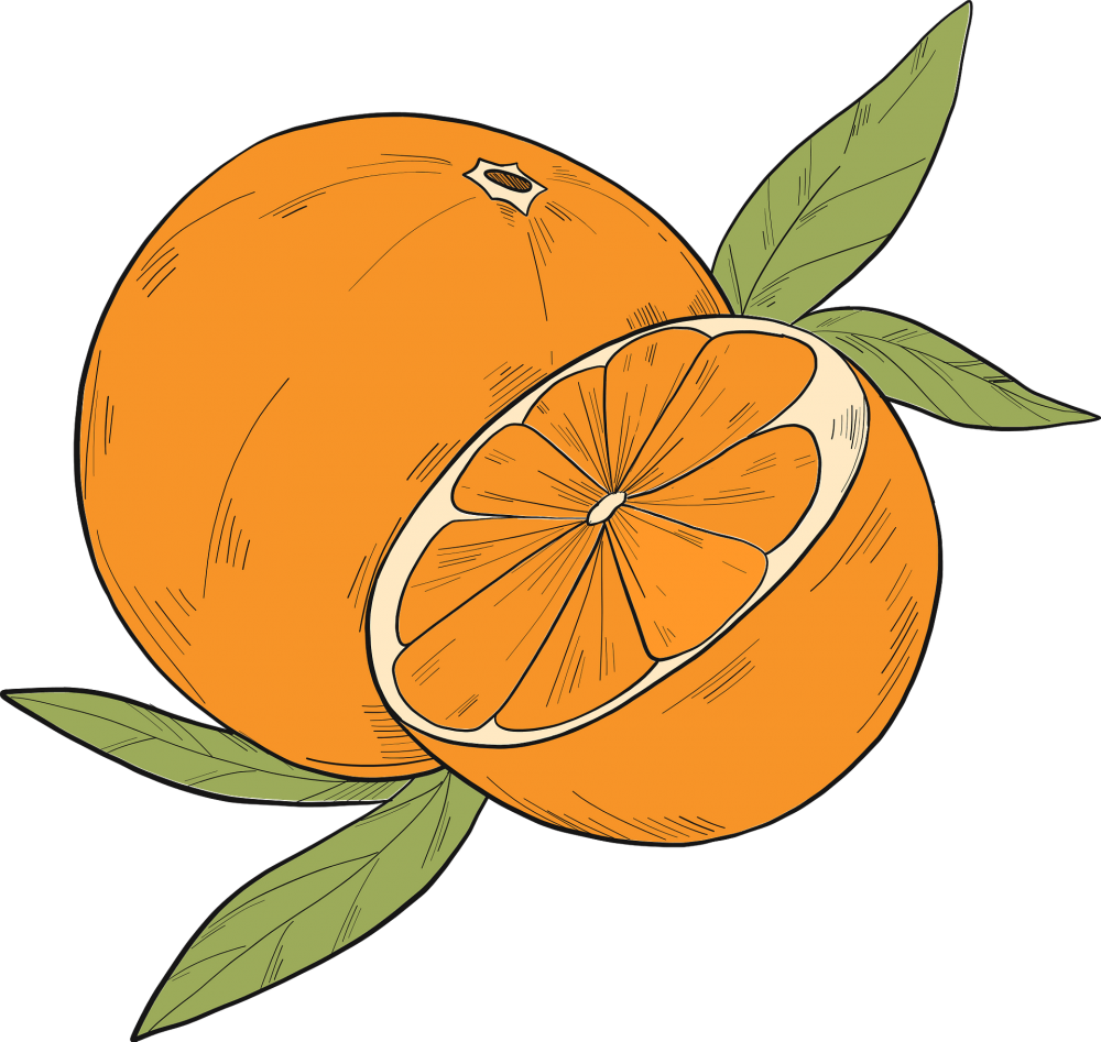 Апельсин мультяшный