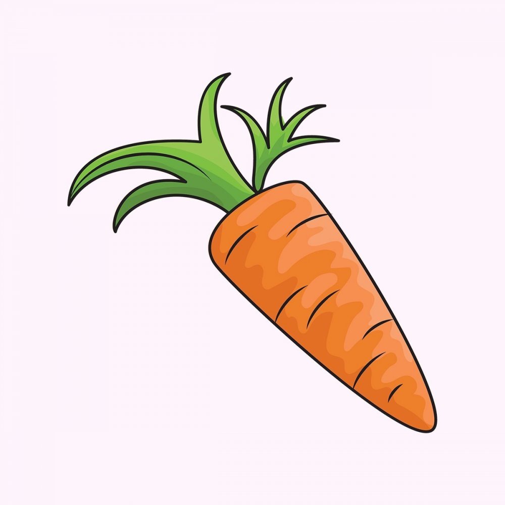 Морковка рисунок для детей