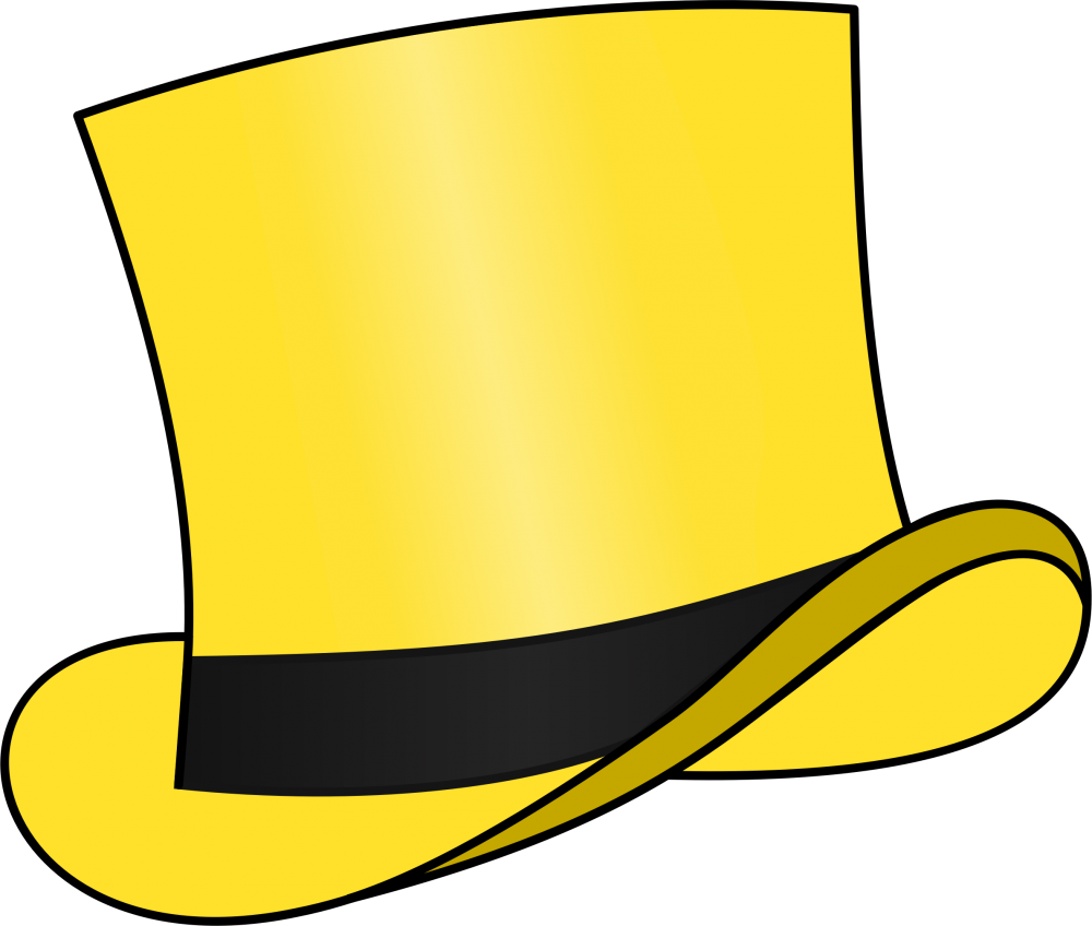Желтая шляпа цилиндр