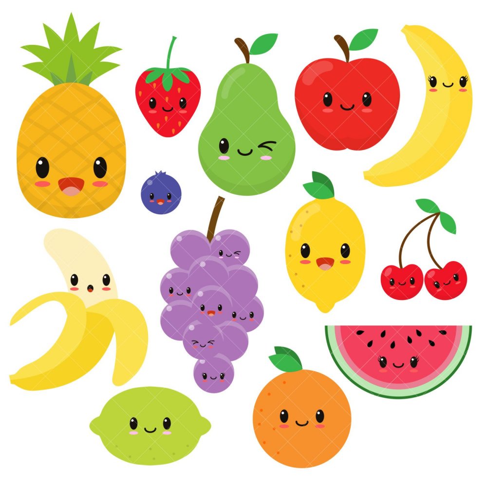 Рисунки для срисовки фрукты