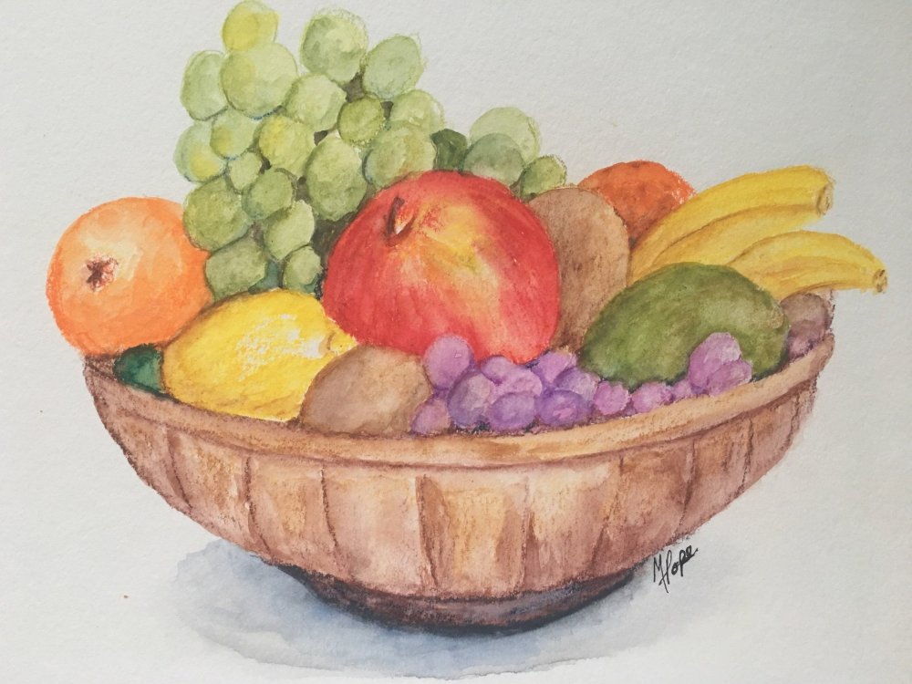 Графически нарисованные фрукты