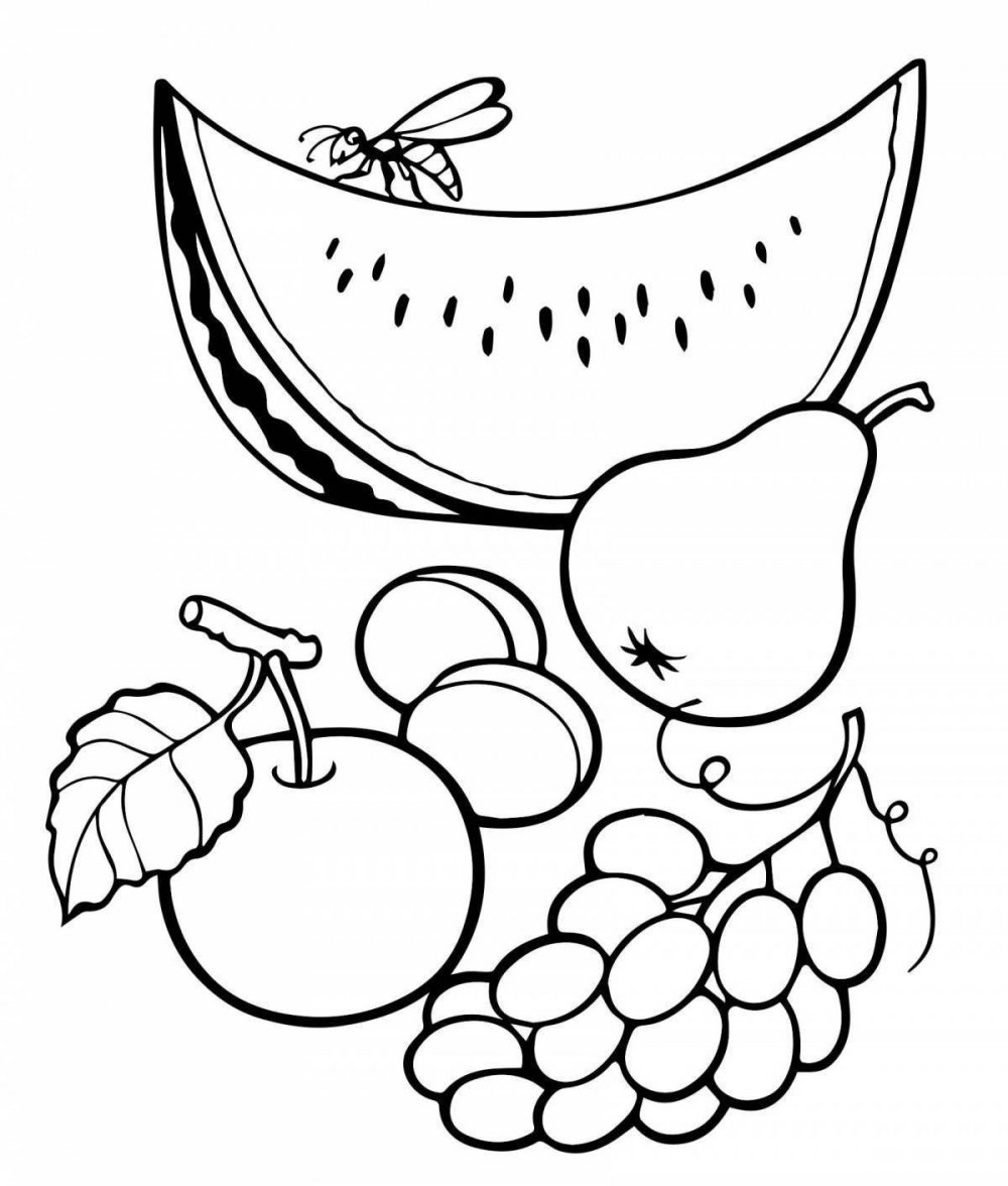 Скетчинг маркерами фрукты
