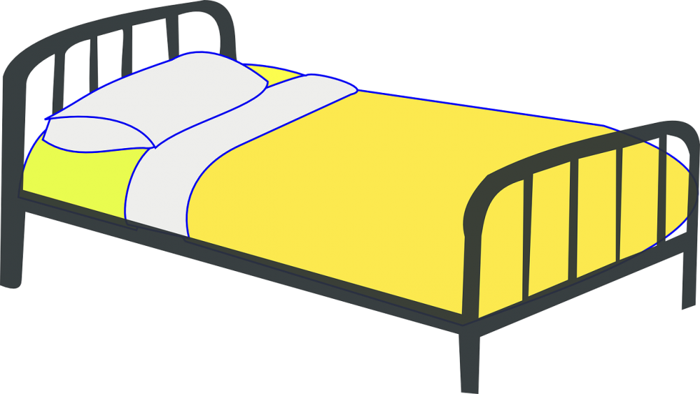 Кровать сбоку вектор