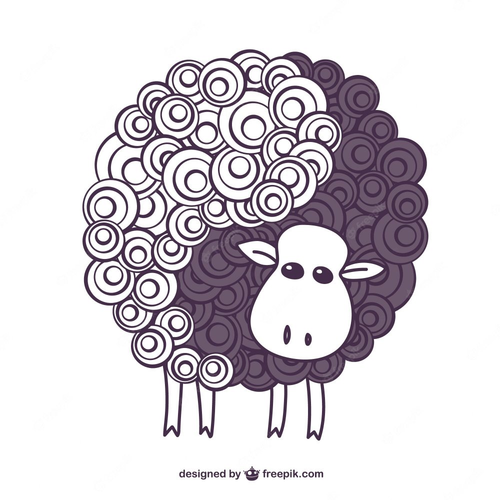 Овца смешная вектор