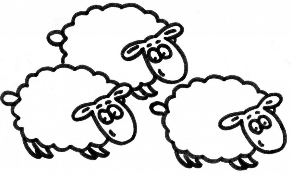 Милые овечки рисование