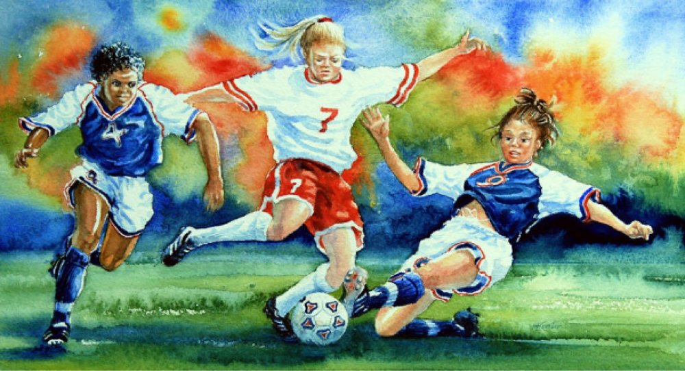 Футбольные рисунки красками