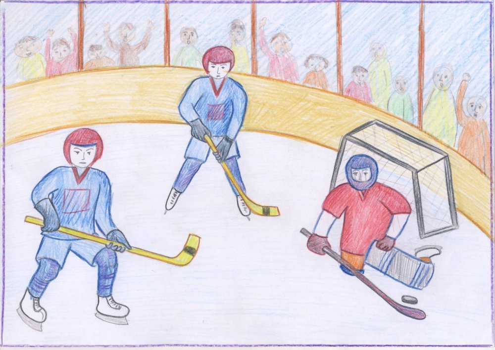 Хоккей раскраска для детей