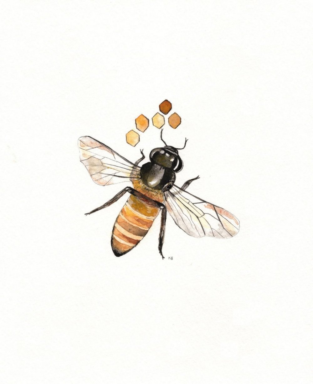 Стилизованные пчелы