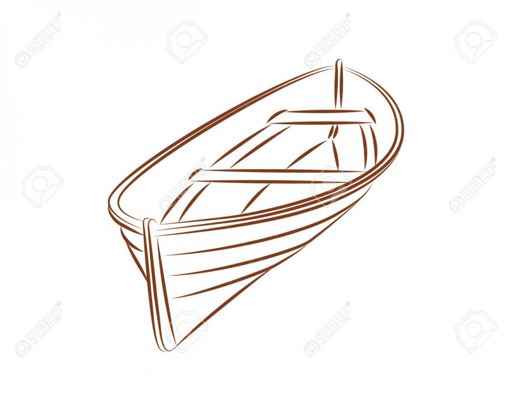 Лодка деревянная эскиз