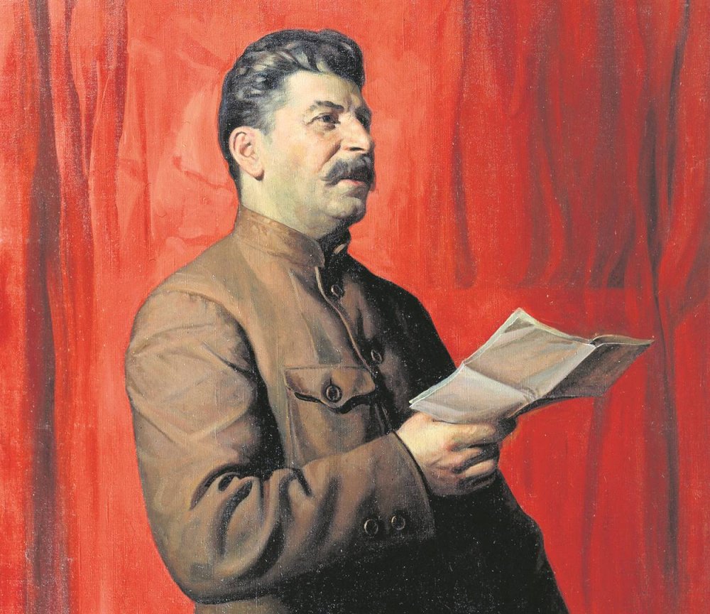 Портрет Сталина на станции Арбатская
