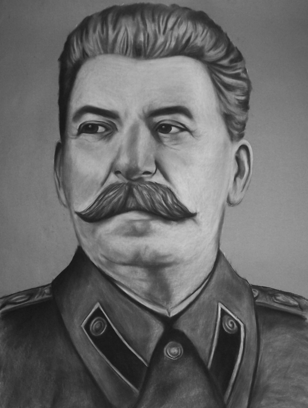 Портреты Сталина в Цейском ущелье