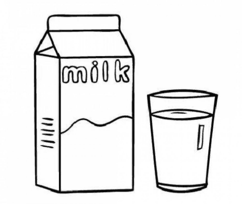 Рисунки с английскими словами молоко