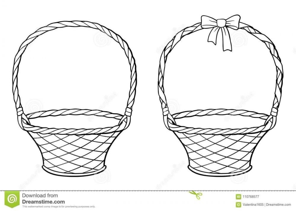 Нарисовать плетеную корзину