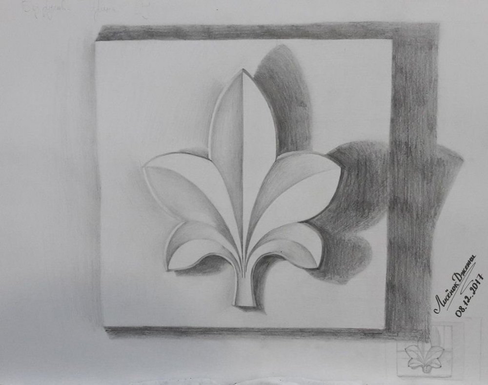 Гипсовая фигура. Орнамент «цветок лотоса»