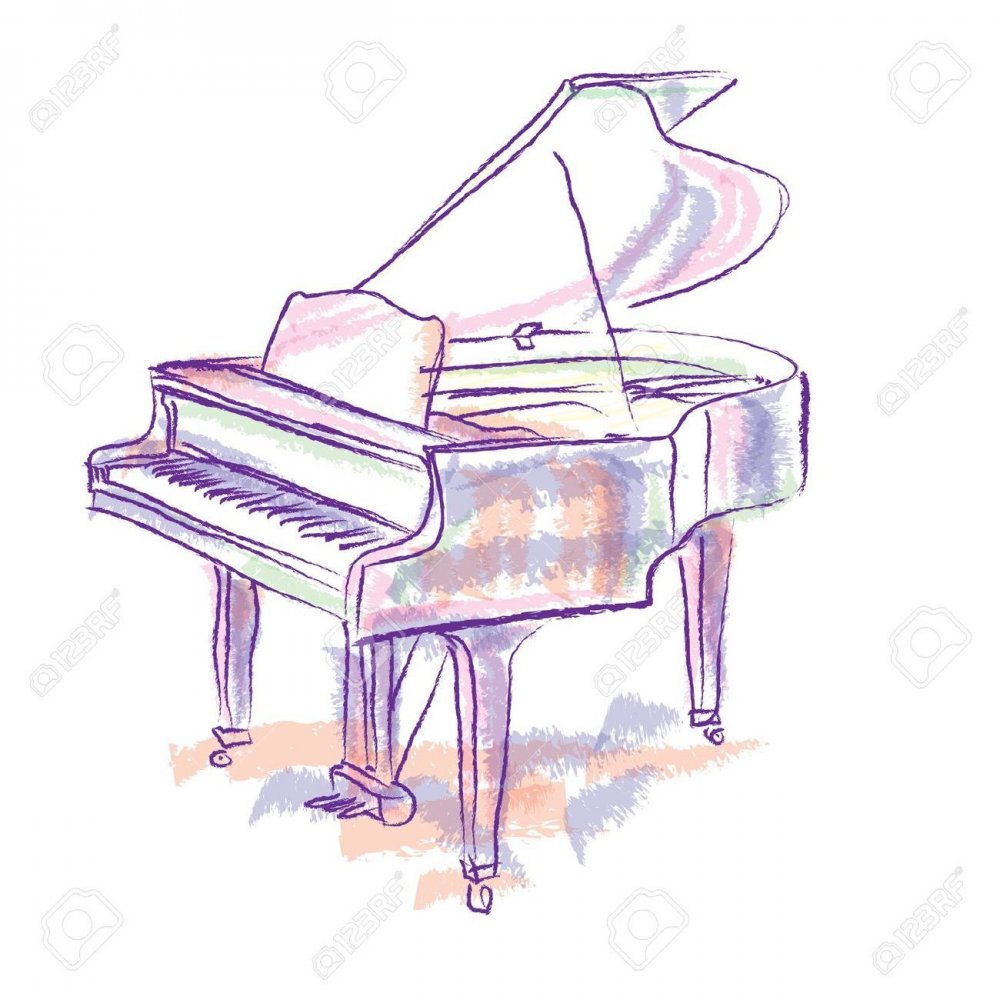 Клавиши фортепиано раскраска