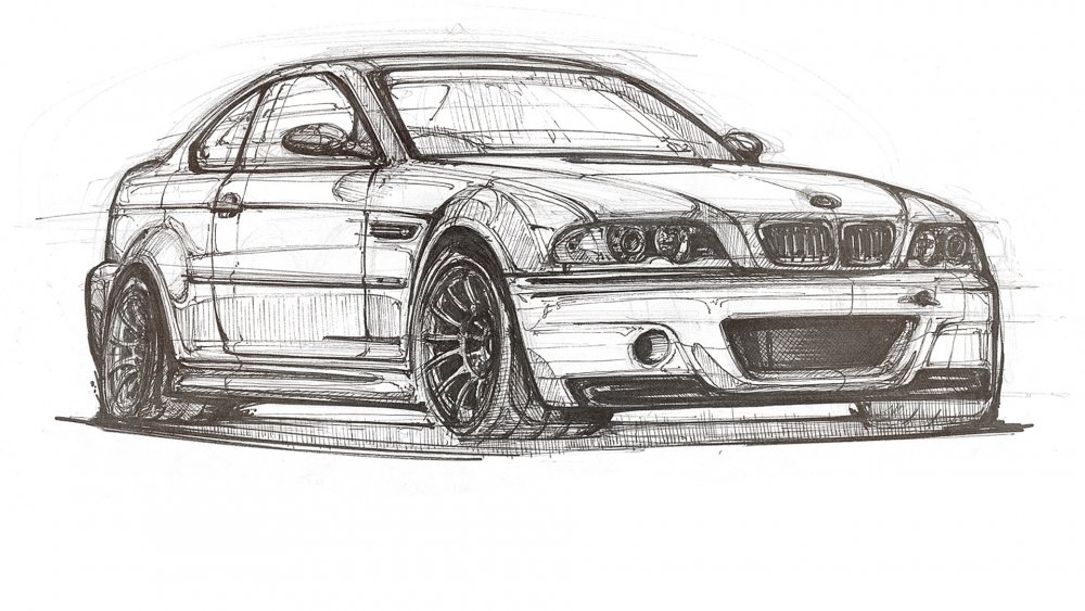 BMW m3 e46 GTR скетч
