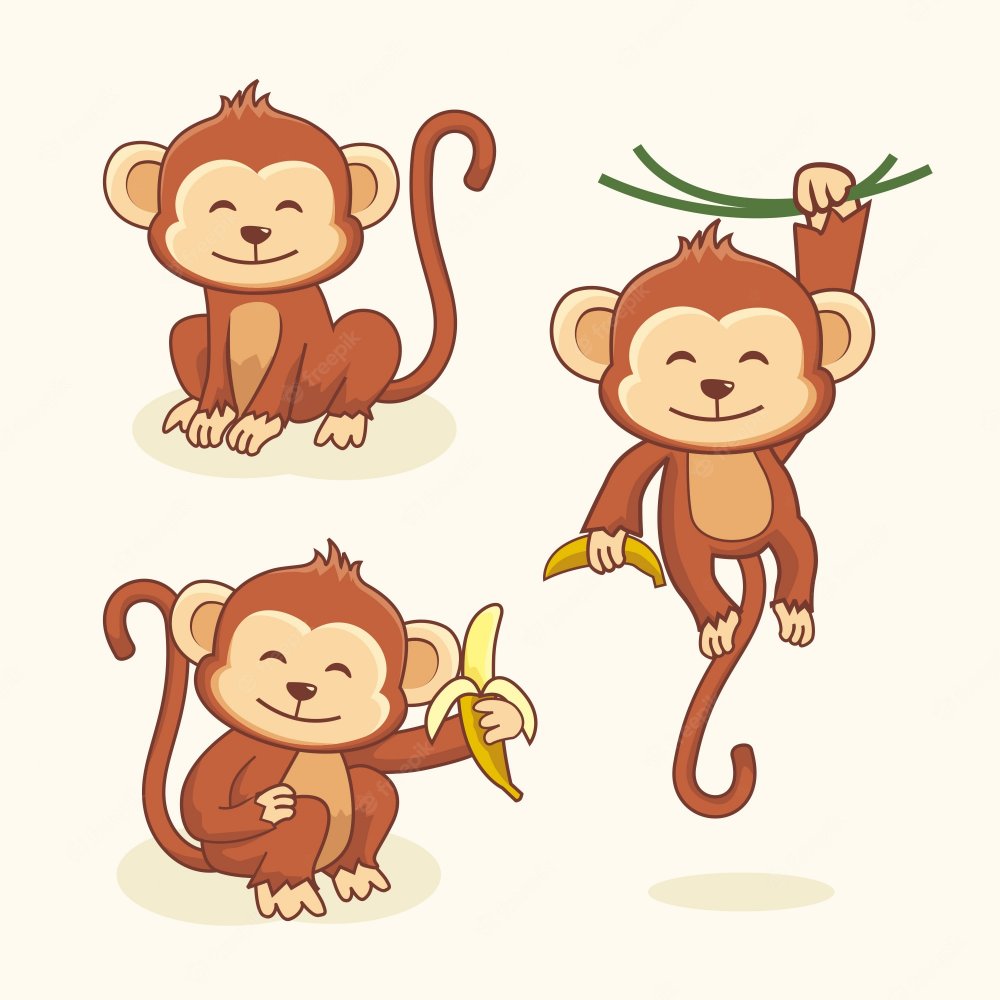 Рисование обезьянки для дошкольников