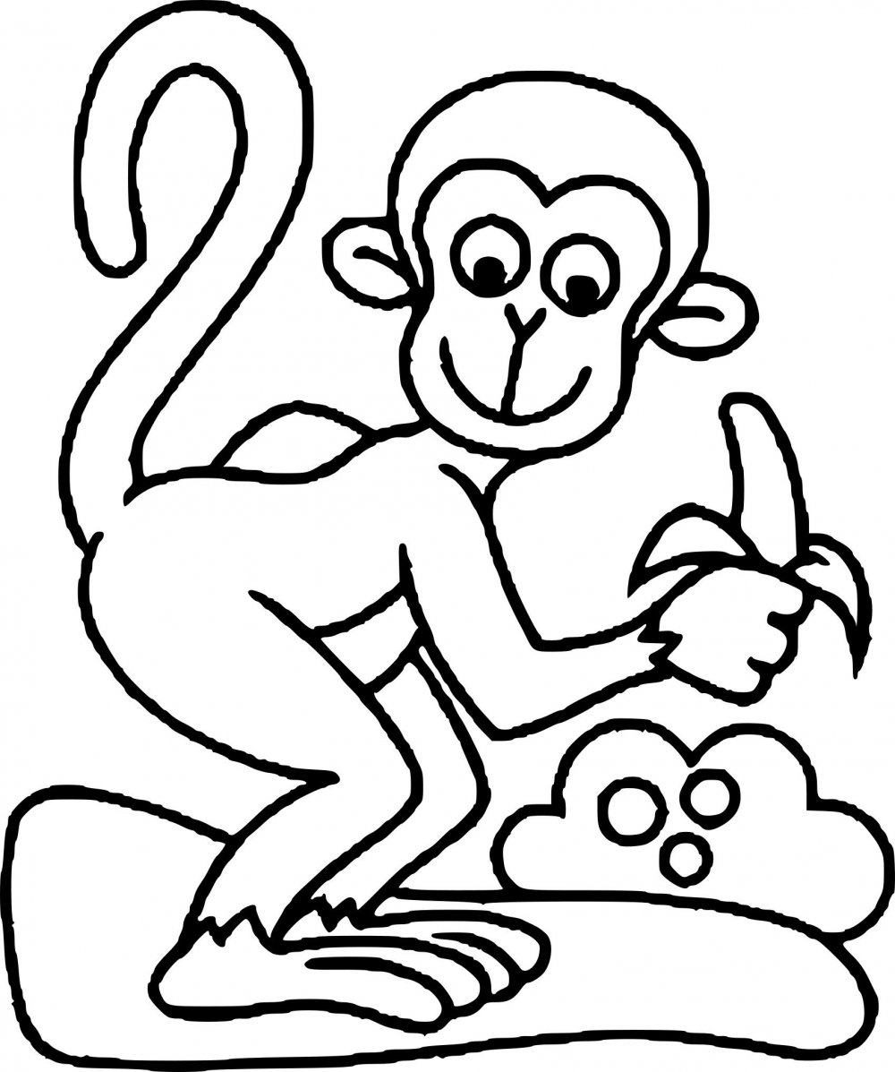 Рисунок обезьяны из круга