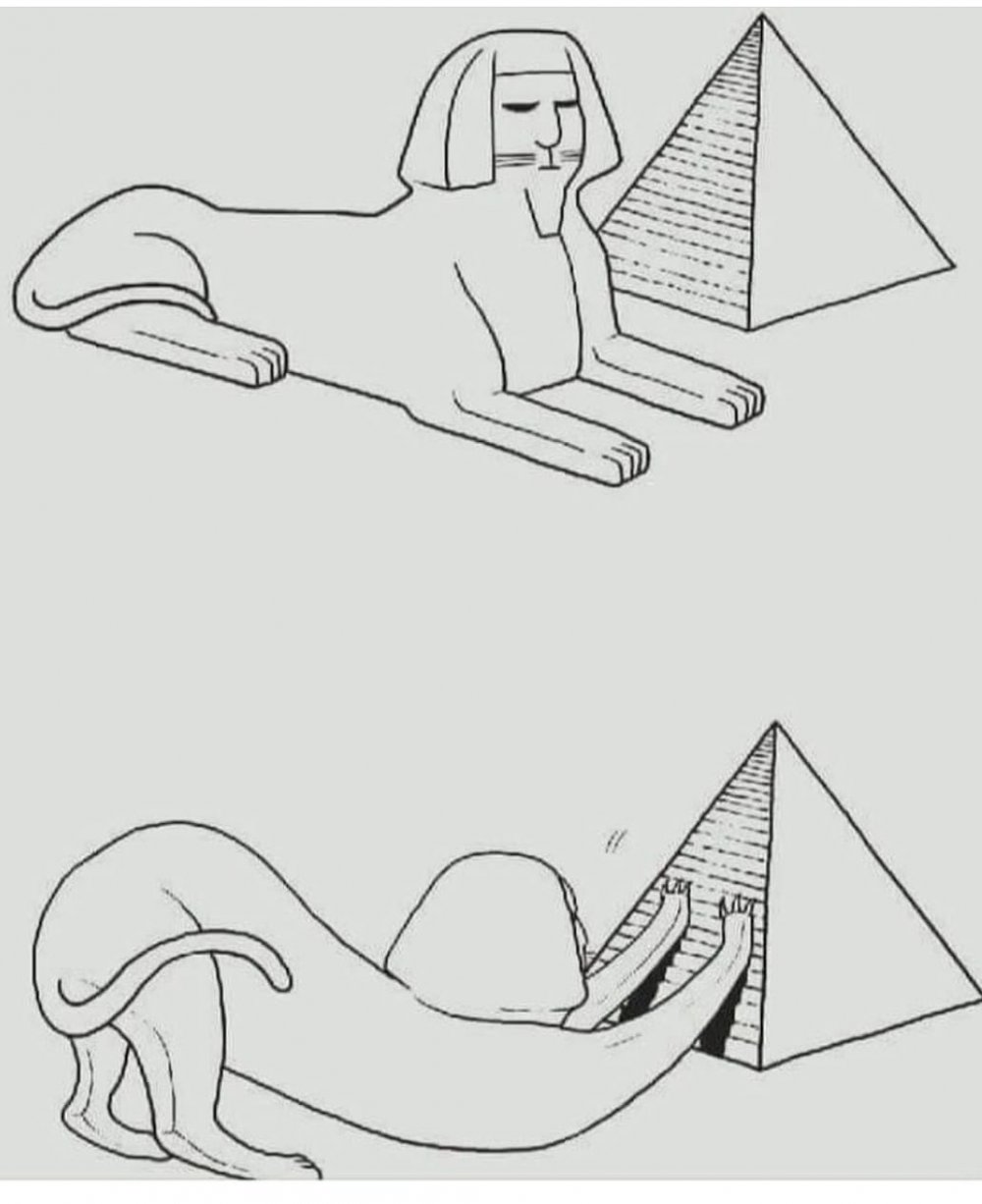 Сфинкс древнего Египта рисунок